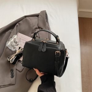 復古寬肩帶手提斜背波士頓枕頭包・4色